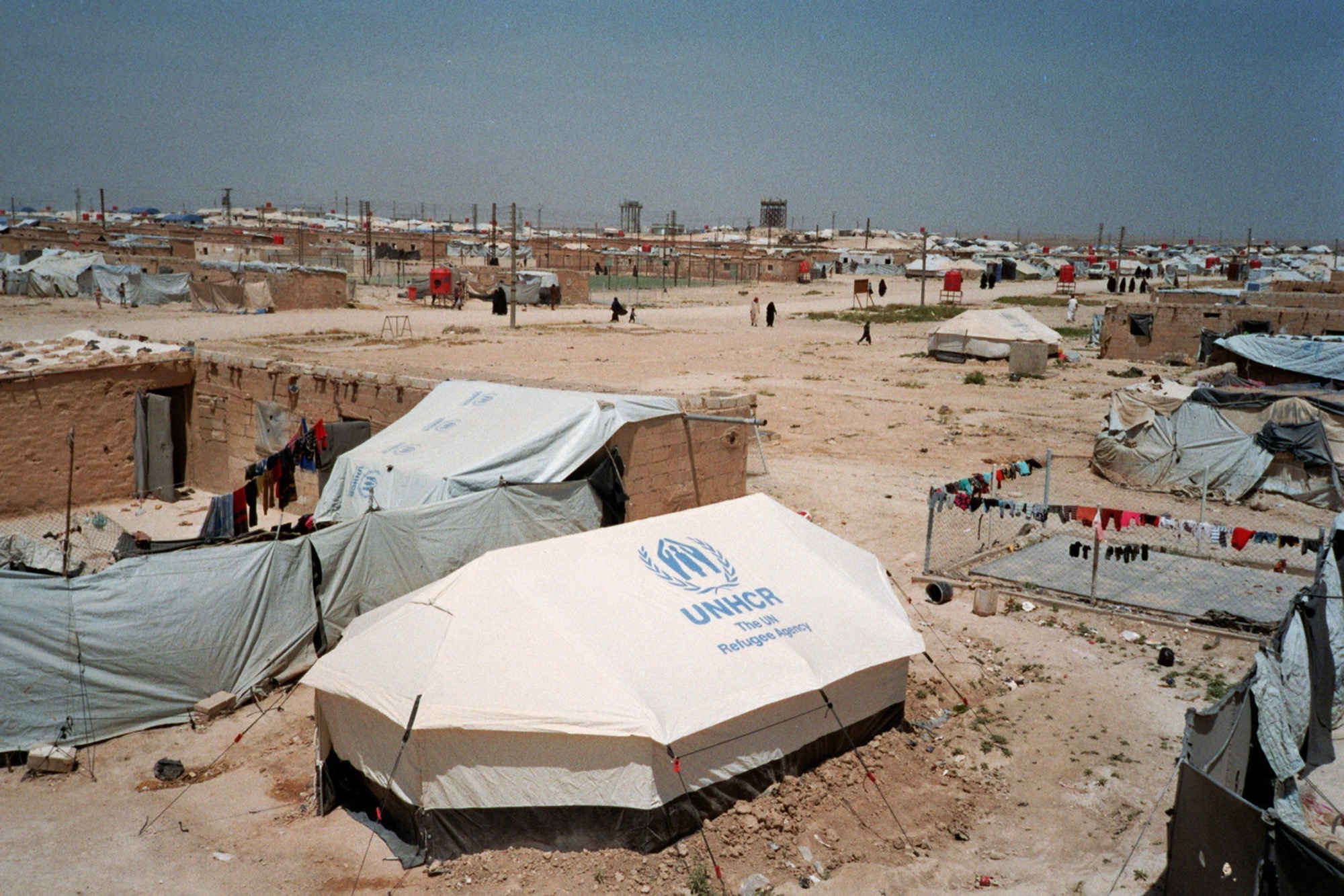 Zelt in al-Hol Ein Wohn-Zelt des UNHCR steht im Geflüchtetenlager al-Hol in Nordostsyrien.